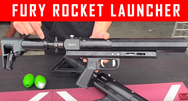 VIDEO: FURY Rocket Launcher: Shoots, Smoke, Paintball Grenade, Nerf, T-Shirts, Tomatoes, Potatoes #MCS