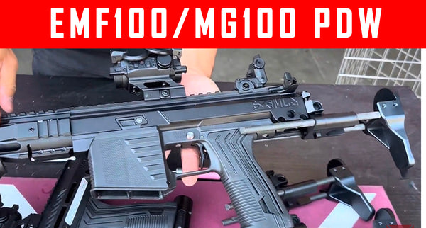 VIDEO: EMF100 MG100 MCS100 Paintball Gun Custom PDW Buttstock #MCS