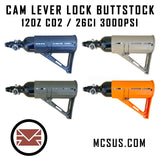 Cam Lever Lock Free Floating 26ci /12oz TCA Universal Air Buttstock (Option To Add Air Tank)