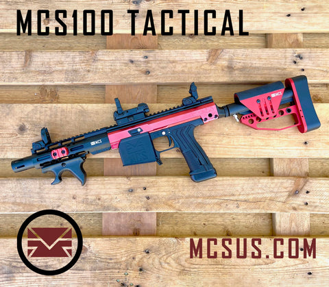 MCS100 Tactical Red Paintball Gun Package