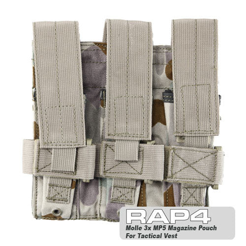MOLLE Triple MP5 Magazine Pouch (Australian Desert) MCS