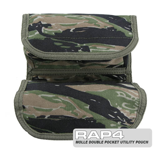 MOLLE Small Double Utility Pouch (Tiger Stripe) – MCS