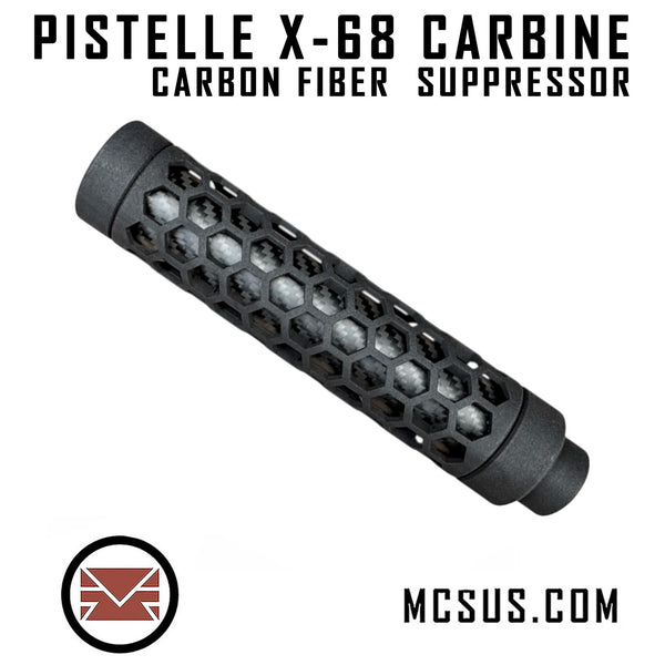 Pisttelle X-68 Carbine Carbon Fiber Suppressor (M22 Threads) – MCS