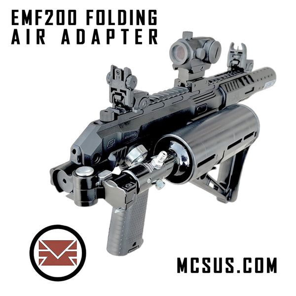 EMF200 Paintball Gun Drop Down Folding Air Buttstock Adapter With