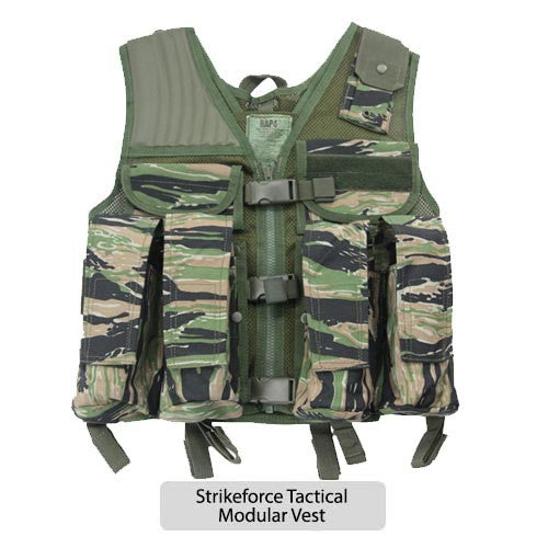 paintball tactical gear Tiger Stripe Strikeforce Tactical Modular Vest (Large Size) – MCS