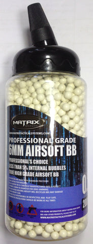 0.20g Professional Grade 6mm Airsoft BB Bottle by Matrix (2000 rds)