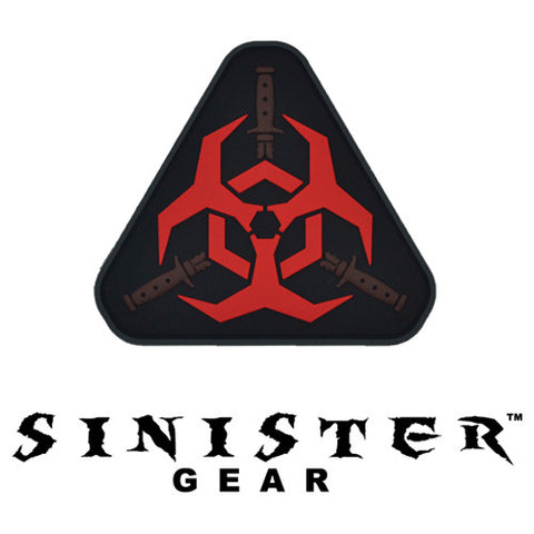 Sinister Gear "Biohazard" PVC Patch - Red