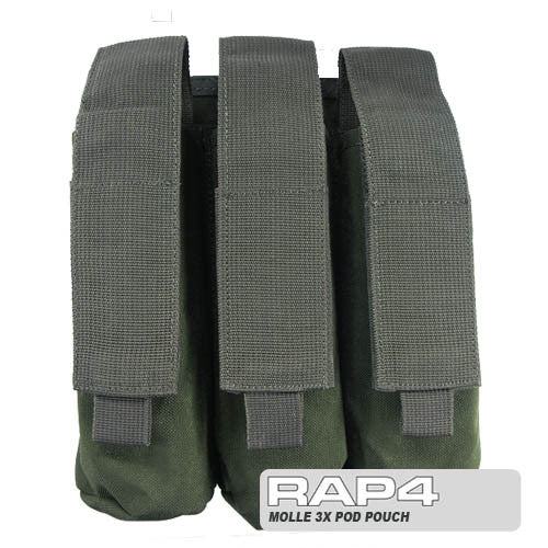 OLIVE DRAB MOLLE Triple Pod Pouch MCS