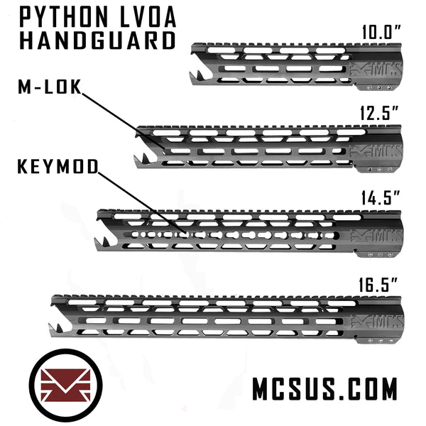 Python LVOA M-Lok / KeyMod Handguard – MCS