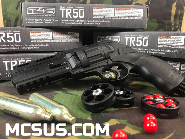 Outdoor & Velocity - Umarex T4E HDR 50 CAL KIT 3 TORCH The Umarex HDR 50  T4E Home Defence revolver is a sturdy home defence training revolver.  Therefore it has visible strengths 