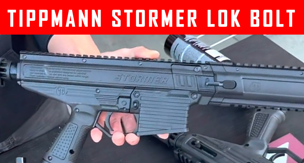 VIDEO: Tippmann Stormer Paintball Gun Box Magazine Shooting Demo Paintball Lok Bolt Preventing Chops #MCS