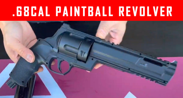 VIDEO: HDR Paintball Revolver .68 Cal Pistol T4E HDR 68 Shooting Demo #MCS
