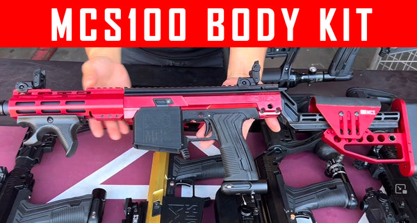 VIDEO: MCS100 M4/AR15 Body Endless Upgrade and Customization For EMEK EMF100 MG100 Paintball Gun #mcs