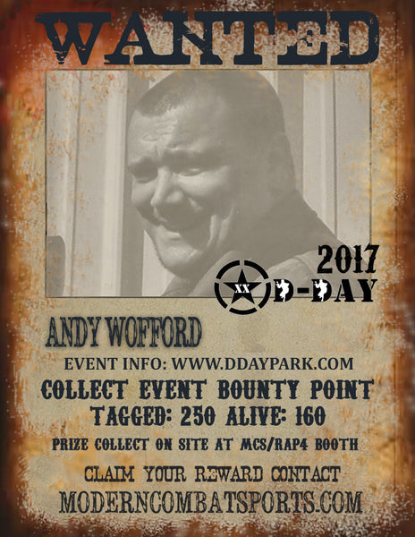 DDAY 2017 Wanted: Andy Wofford (closed)