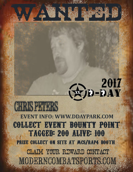 DDAY 2017Wanted: Chris Wooky Peters (closed)