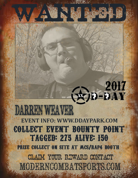 DDAY 2017 Wanted: Darren Tank Weaver (closed)