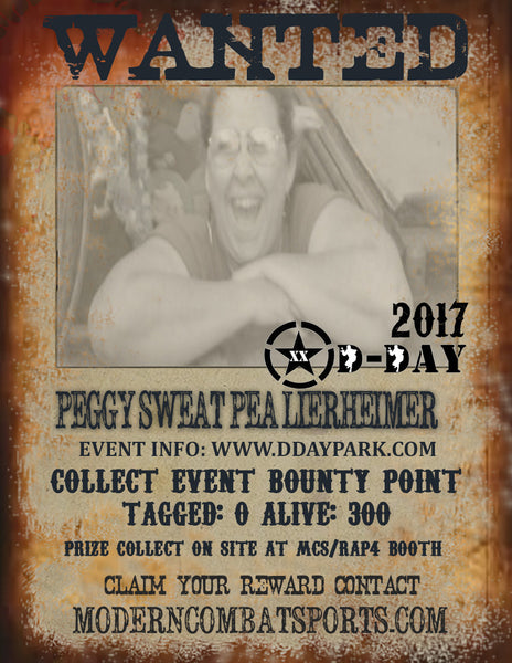 DDAY 2017 Wanted: Peggy Sweat Pea Lierheimer (closed)