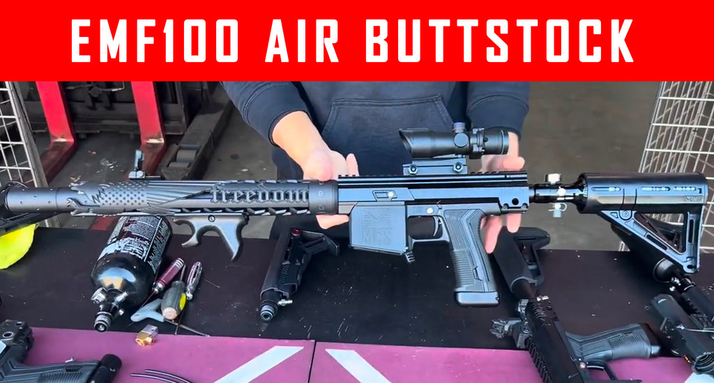 VIDEO: EMF100 MG100 MCS100 Air Tank Buttstock and Air Through Installation And Shooting Demo  #MCS