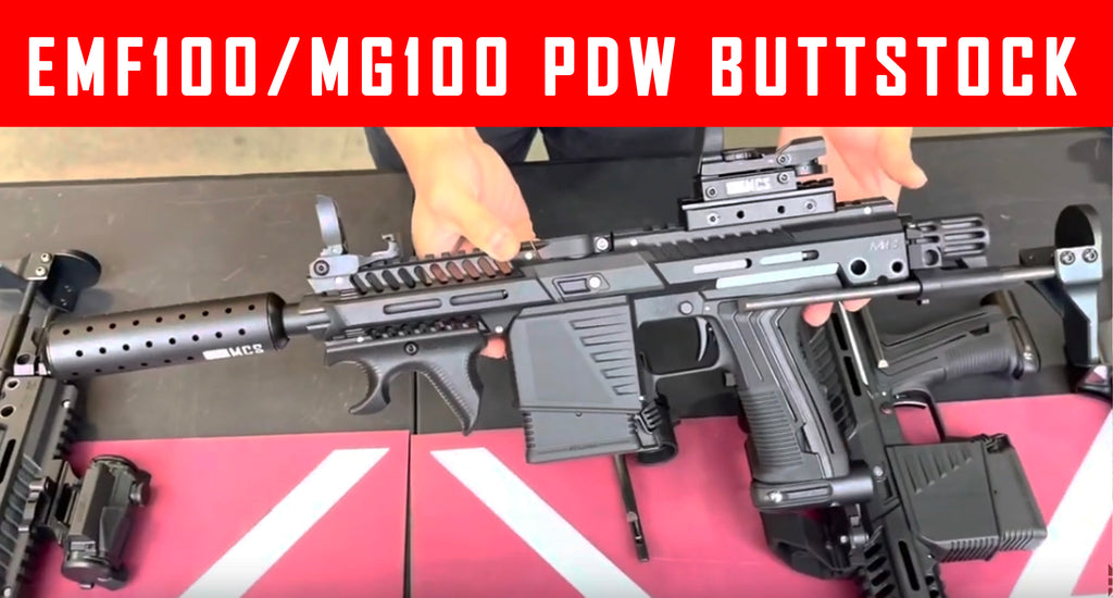VIDEO: PDW Buttstock For Planet Eclipse EMEK MG100 and EMF100 Paintball Gun #MCS