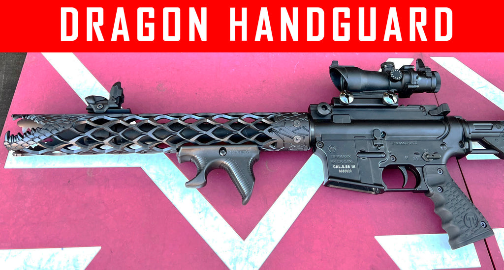 VIDEO: Machined Dragon Handguard  For Airsoft - Paintball - AR15, Also For With Tippmann, T15, 468 #MCS