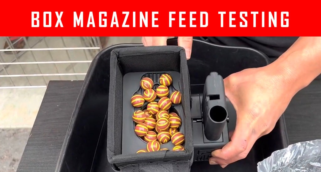 Paintball Box Magazine Feed Testing and Operation #MCS