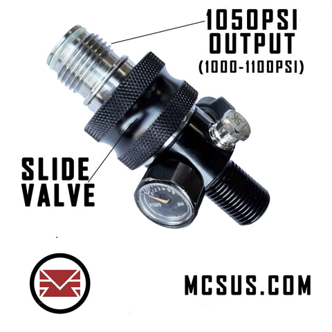 Integrated On/Off Slide Valve 4500psi 1050psi output (1000 to 1110psi) Air Tank Regulator