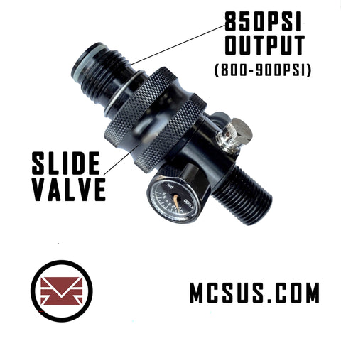 Integrated On/Off Slide Valve 4500psi 850psi output (800 to 900psi) Air Tank Regulator