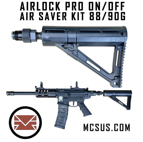 AirLock Pro On/Off Air Saver HPA Air Tank Adapter + 88g/90g Buttstock