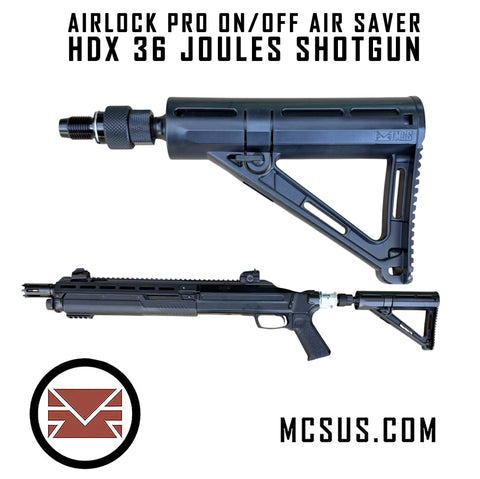HDX 36 - 40 Joules AirLock Pro On/Off Air Saver Adapter + 88g/90g Buttstock