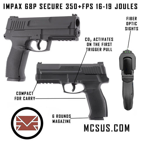 Impax 68P Secure 350+FPS Pistol With Response Ready Trigger