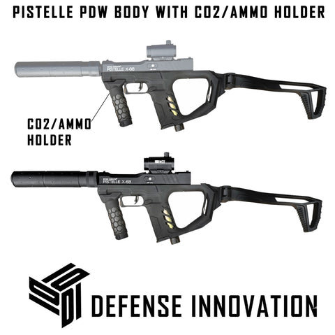 PDW Carbine Pistelle X-68 Body + Folding Butttstock + CO2/Ammo Holder