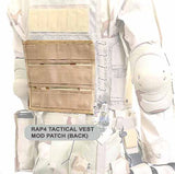 Desert Camo Mod Patch for Strikeforce/Tactical Ten Vest (Back)