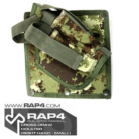 Cross Draw Pistol Holster (Italian Camo Right Hand - Small) for Strikeforce/Tactical Ten Vest (Clearance Item)