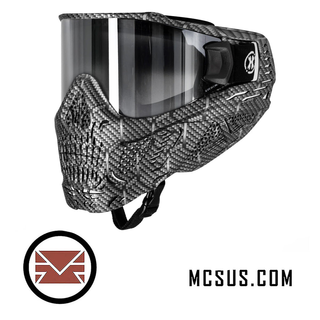 hstl skull goggle Carbon Machine Silver HSTL Skull Goggle (Chrome Thermal Lens) – MCS