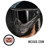 Carbon Machine Silver HSTL Skull Goggle (Chrome Thermal Lens)