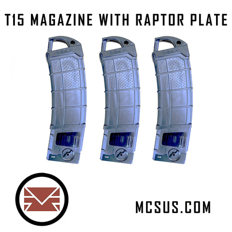T15 Magazine With Raptor Plate (3 Pack)