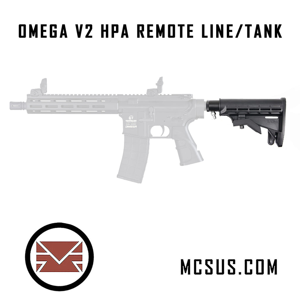 Tippmann Omega V2 Milspec Buffer Tube Solid Remote Line Adapter & Butt ...