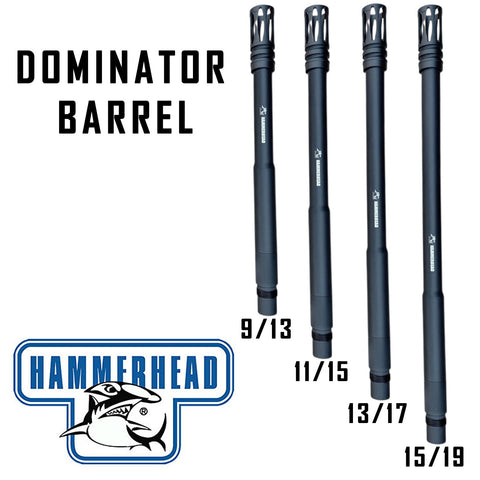Hammerhead Dominator Auto Cocker Barrel Kit With Fin and Muzzle (Optional 9/13 Inch, 11/15 Inch, 13/17 Inch, 15/19 Inch)n