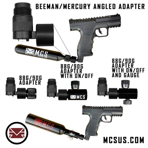 Beeman BP50 / Mercury Angled HPA Air Adapter (Optional 88G/90G Cylinder Adapter)