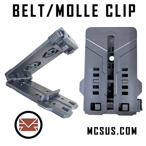 Belt/MOLLE Combo Clip Attachment For Universal Holster And Magazine Holder