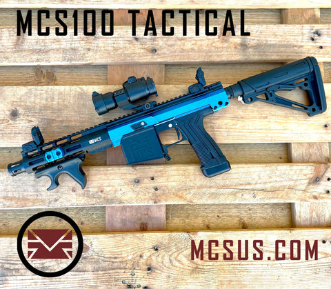 MCS100 Tactical Blue Paintball Gun Package