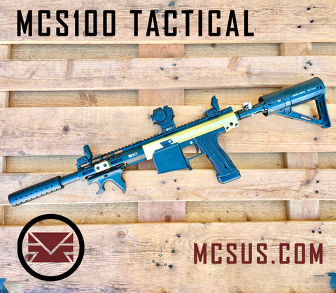 MCS100 Tactical Gold Paintball Gun Package