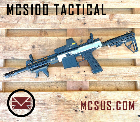 MCS100 Tactical Silver Paintball Gun Package