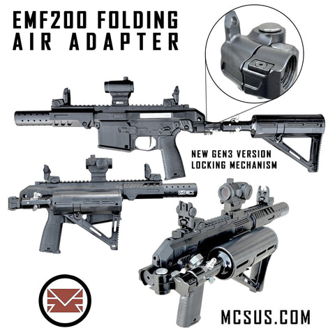EMF200 Drop Down Folding Air Buttstock Adapter With Gen3 Locking Mechanism