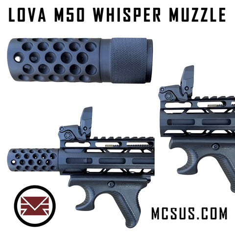 Hammerhead LVOA M50 Whisper Muzzle Brake Suppressor (22mm muzzle threads)