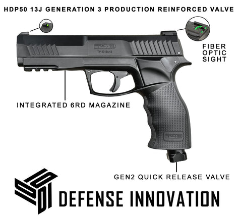 Defender HDP TP50 13 Joules 480FPS+ Reinforced Valve With Gen2 Quick Air Release Valve Pistol (.50 Cal)