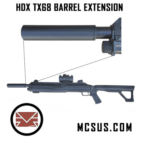 HDX TX68 Shotgun 6 Inches Barrel Extension Reaper Silencer