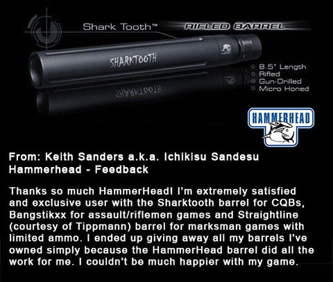 Shark Tooth 11 Inch Barrel With 5 Fin Kit