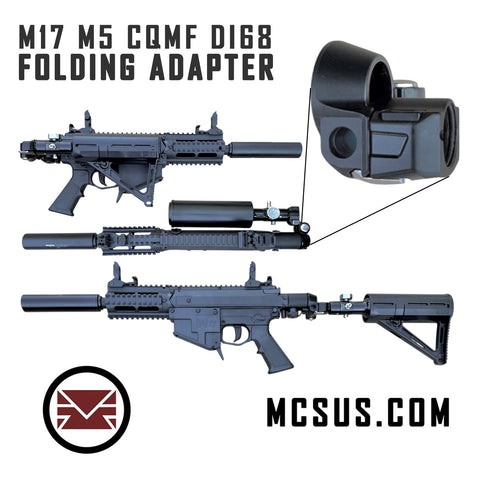 Milsig Vallken M17 CQMF Drop Down Folding Air Buttstock Adapter With Gen3 Locking Mechanism