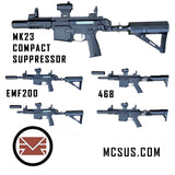 Compact MK23 SOCOM Silencer 22mm muzzle threads (Optional MK23 or MK23 II Version)
